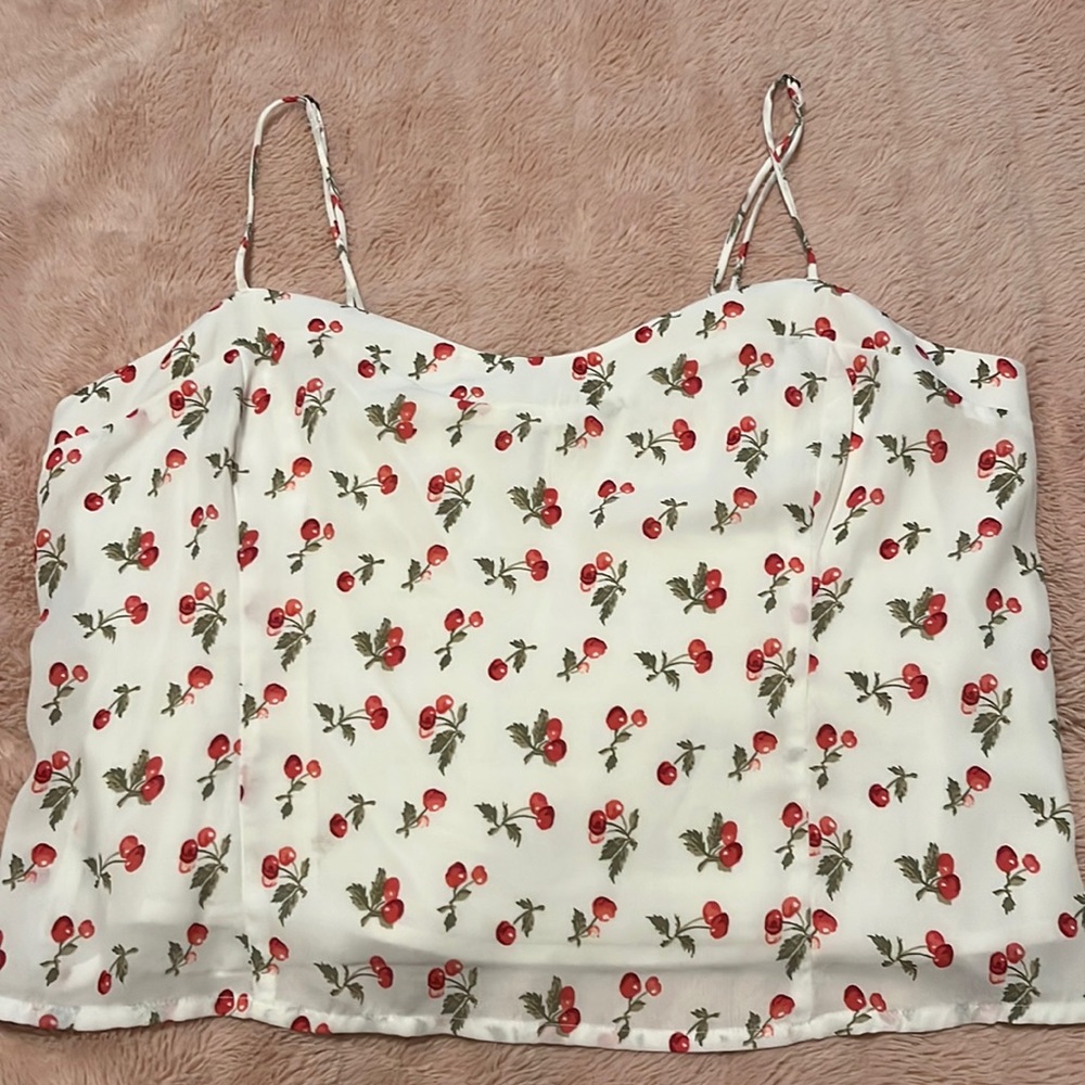 Abercrombie Cherry Tank Top! Size Large